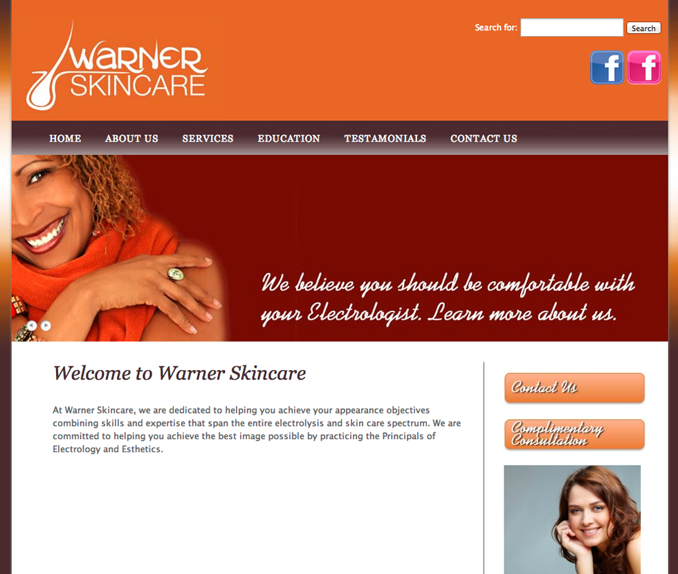 Warner Skincare – Website