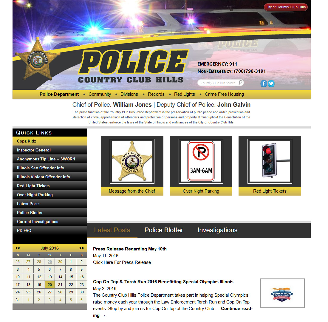 Country Club Hills – Police Department Website